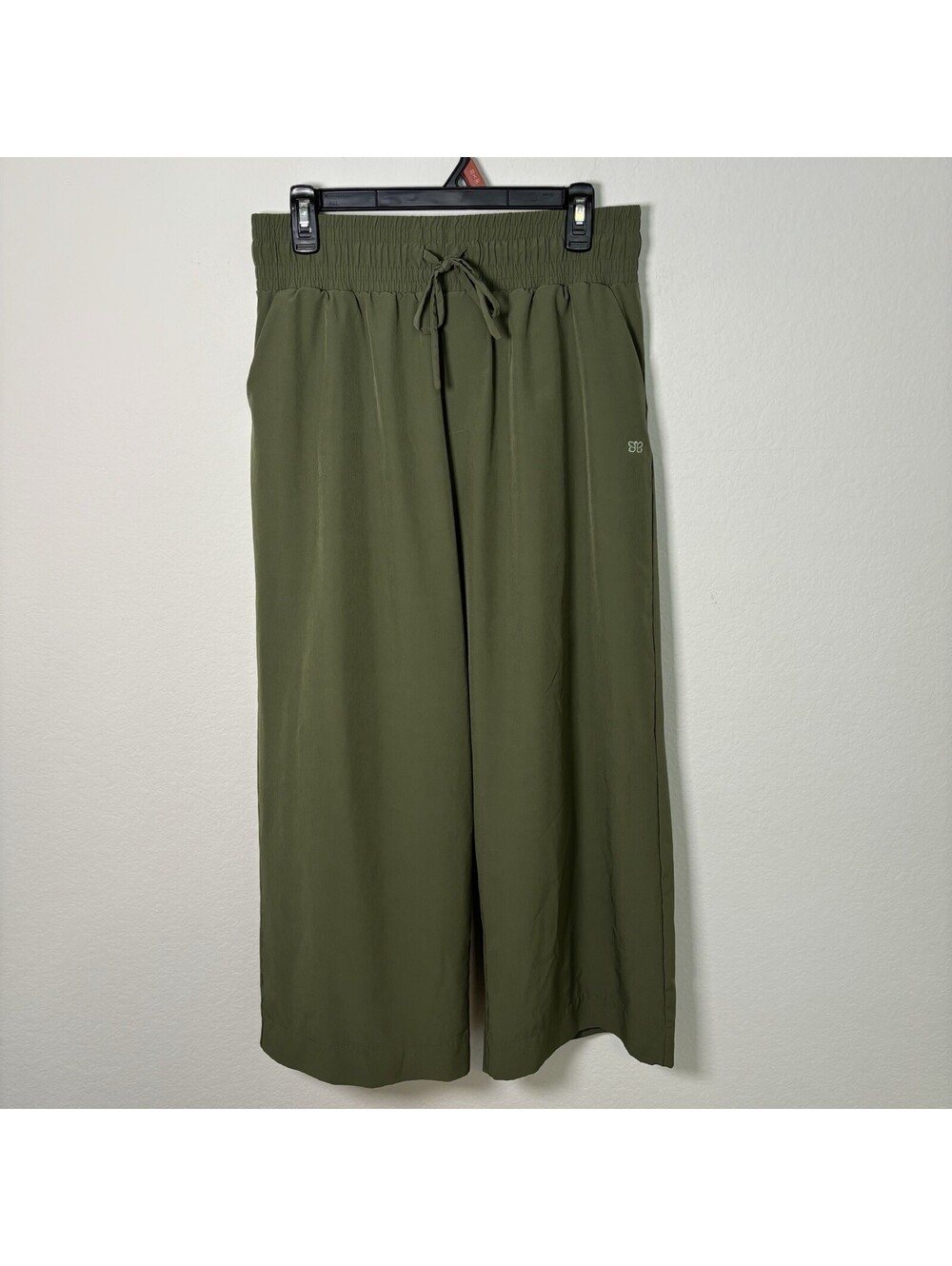 Albion Audrey Wide Leg Pants Women’s Size Large Olive Green Athleisure Comfort